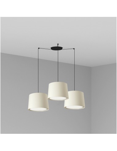 Lampara colgante Conga 64314-54-3L Faro negro p. e27 ø500*350*ø450 blanca 3l, Lámparas modernas