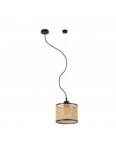 Lampara colgante Mambo 64315-47 Faro negro simple ratan e27 ø210*200ø210, Lámparas modernas