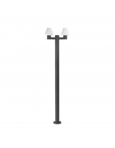 Farola Mistu 74435F2-02 Faro gris oscuro 2xe27 max 15w, Farolas jardin