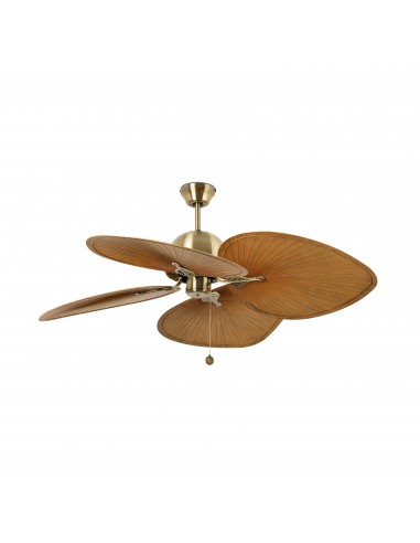 Ventilador de techo Cuba 33352B Faro ø1320mm oro envejecido 4 palas, Ventiladores sin luz