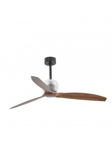 Ventilador de techo Deco Fan 33395D Faro ø1280 mm negro 3 palas madera oscura motor DC, Ventiladores sin luz