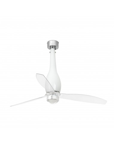 Ventilador de techo Eterfan 32000-9 Faro ø1280 mm blanco bri palas transp 17w 3000k motor DC, Ventiladores de techo con luz