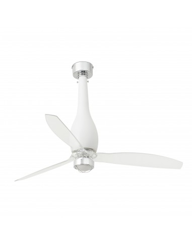 Ventilador de techo Eterfan 32001-9 Faro ø1280 mm blanco mate palas trans 17w 3000k motor DC, Ventiladores de techo con luz