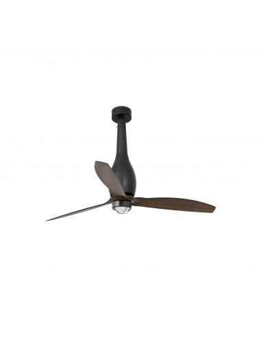 Ventilador de techo Eterfan 32004-10 Faro ø1280 mm negro mate palas madera 17w 3000k motor DC, Ventiladores rústicos