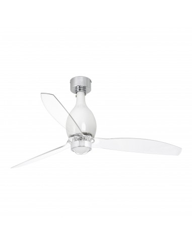 Ventilador de techo Mini Eterfan 32020-9 Faro ø1280mm blanco brillo 17w 3000k motor DC, Ventiladores de techo con luz