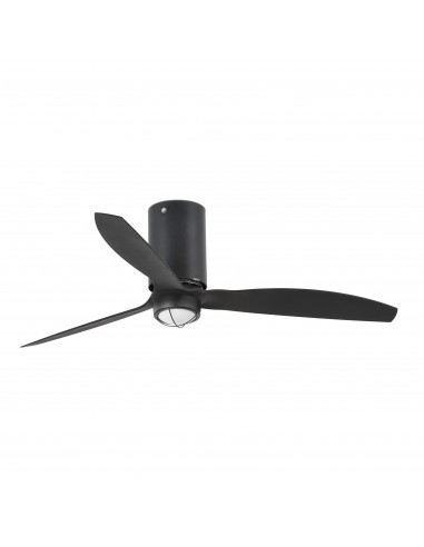 Ventilador de techo Mini Tube 32043-10 Faro ø1280mm nm palas negras 17w 3000k motor DC, Ventiladores rústicos