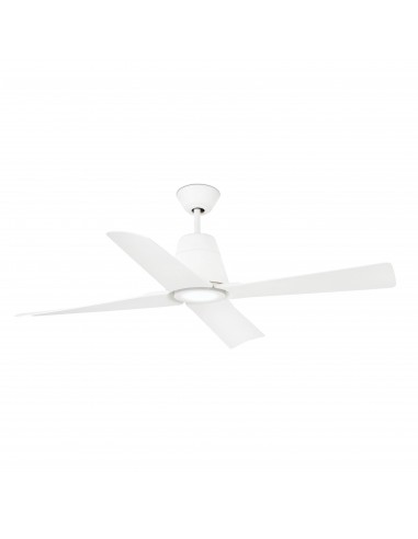 Ventilador de techo Typhoon 33480-14 Faro ø130 dc blanco 4 palas 19w 3000k motor DC, Ventiladores de techo con luz