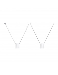 Lámparas colgantes modernas ATTIC 00-7396-05-14 Leds c4 2xE27 blanco mate negro mate, Lámparas modernas