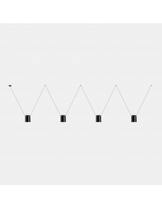 Lámparas colgantes modernas ATTIC 00-7404-05-05 Leds c4 4xE27 negro mate, Lámparas modernas