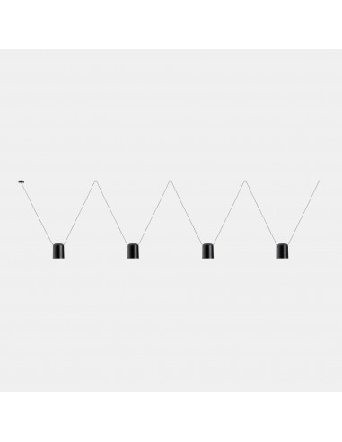 Lámparas colgantes modernas ATTIC 00-7404-05-05 Leds c4 4xE27 negro mate, Lámparas modernas